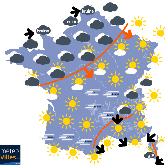 Redoux temporaire précédé de neige dans l'Est pour mardi