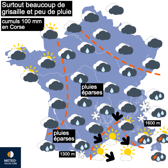 Tunnel de grisaille jusqu'à vendredi !!