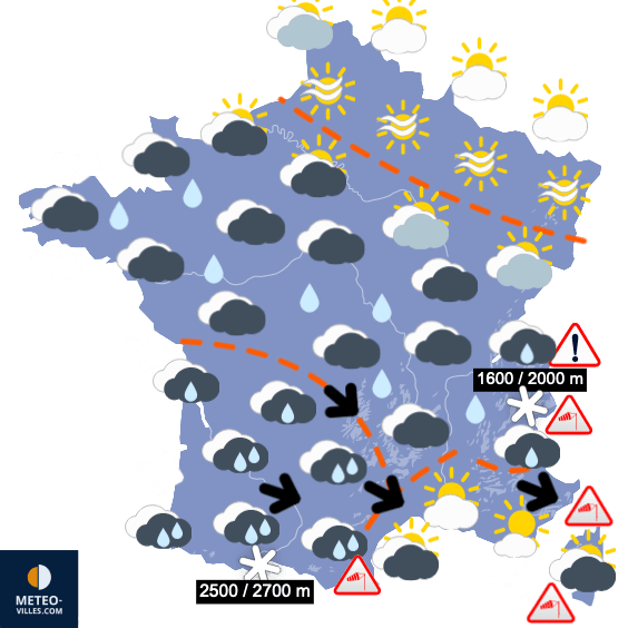 Contrastes de températures impressionnants