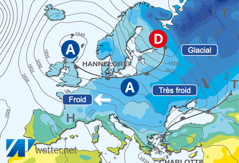 Carte de prévisions d'europe du Mardi 9 janvier 2024