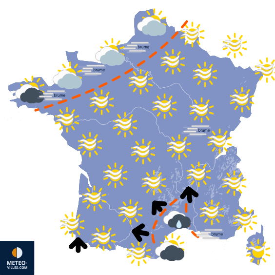 Retour des nuages sur la moitié Nord