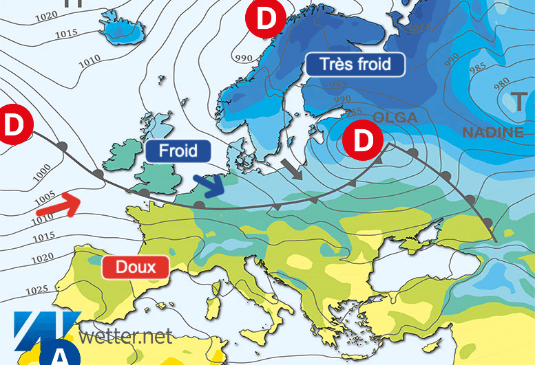 Carte de prévisions d'europe du Mercredi 7 février 2024