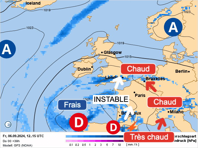 Carte de prévisions d'europe du Vendredi 6 septembre 2024