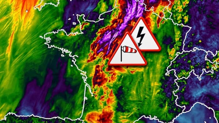 Orages violents samedi soir et nuit suivante : grêlons géants et rafales jusqu’à 150 km/h