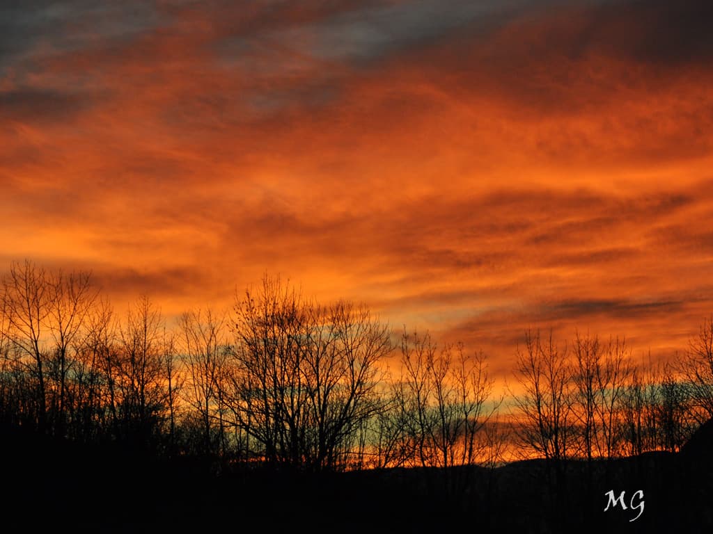 Magnifique ciel rougoyant en fin de journée !!!