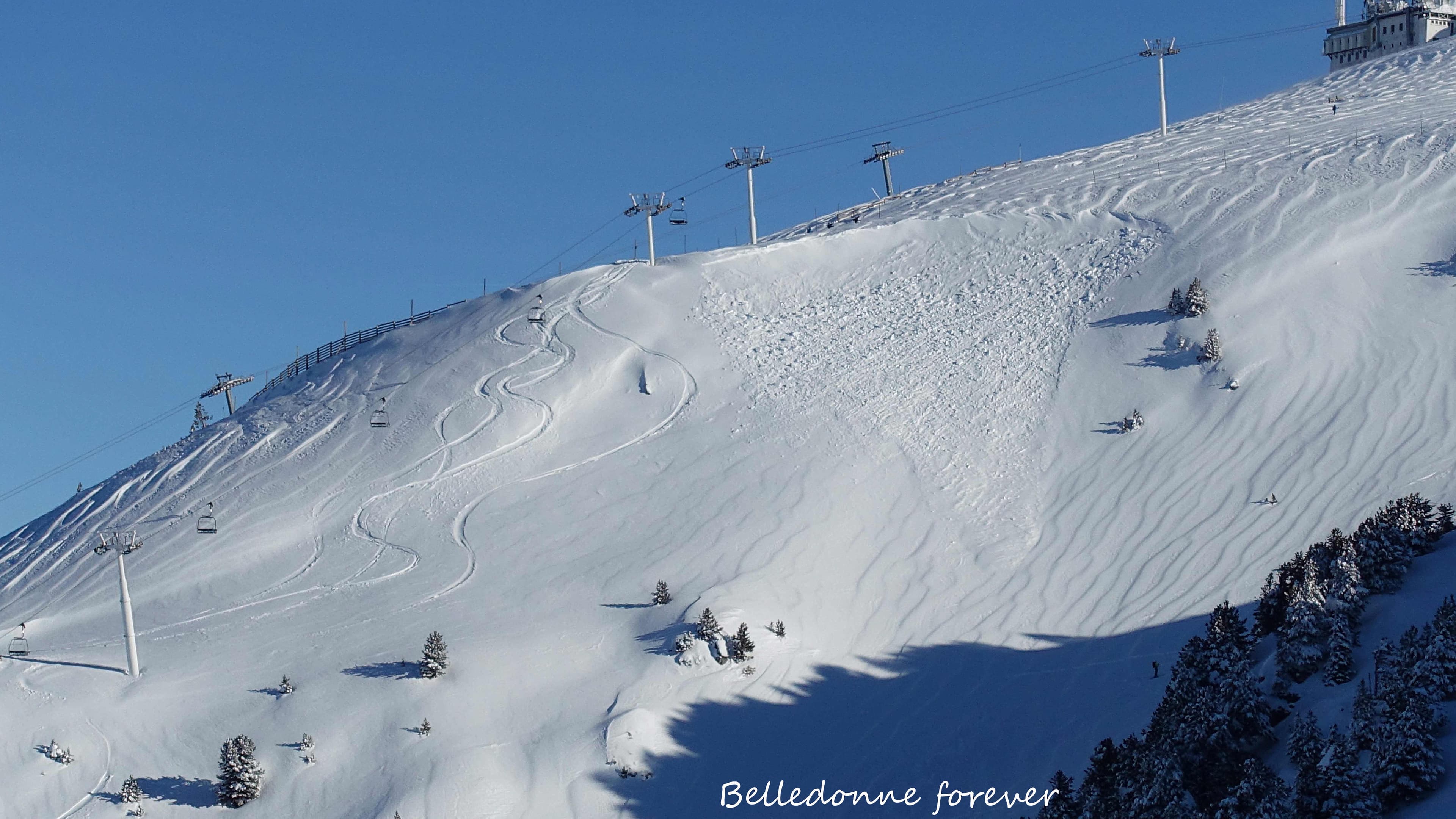 Vent de nord - plusieurs avalanches(8) sur le chemin des Vans 2 en live A.P.