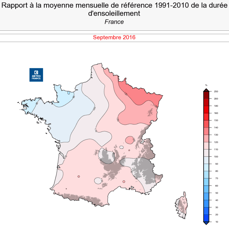 Image d'illustration pour Bilan cartographié d'un septembre très doux et trop sec