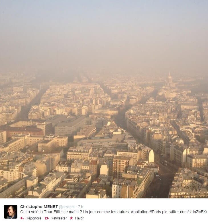 Image d'illustration pour Pollution aux particules fines sur Paris en images