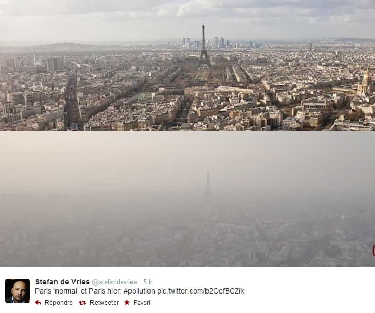 Image d'illustration pour Pollution aux particules fines sur Paris en images