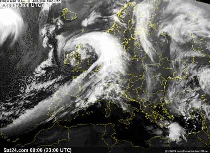 Image d'illustration pour Dépression Ulla - tempête et inondations en Bretagne