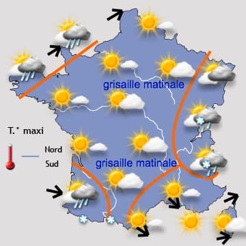 Peut-être quelques flocons sur les régions du Nord