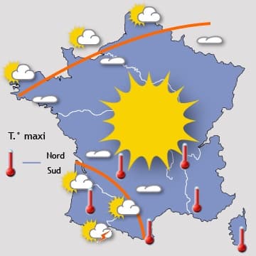Soleil (et fortes chaleurs sur la moitié Sud) jusqu'à dimanche 