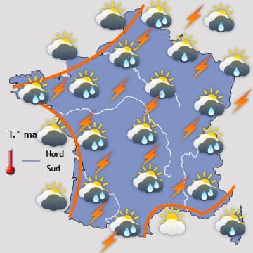Fréquents orages jusqu'à jeudi 