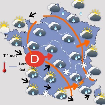 Semaine perturbée au Nord et plus calme au Sud 