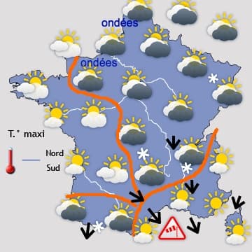 Fin de semaine moins froide mais plus humide 