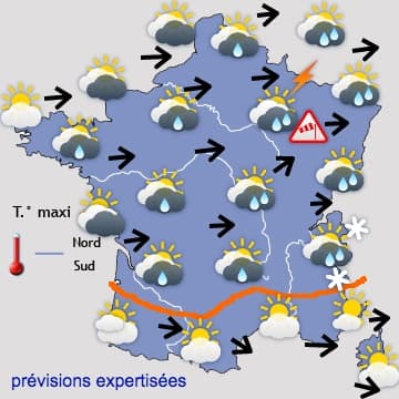 Encore très perturbé jusqu'à samedi, puis plus stable mais frais 