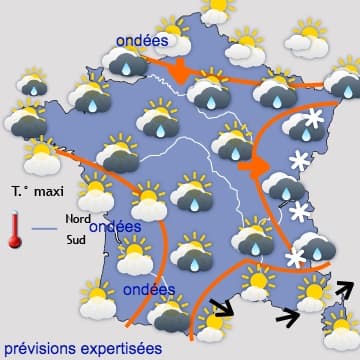 Fortes pluies dans le Midi, puis plus calme et plus froid partout