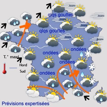 Semaine prochaine plus perturbée avec pluie et vent 