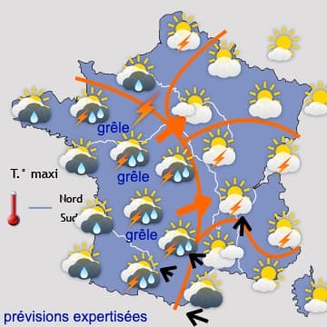 Retour temporaire du courant perturbé océanique avec de la pluie