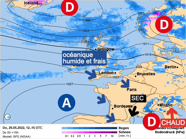 Carte de prévisions d'europe du Jeudi 26 mai 2022