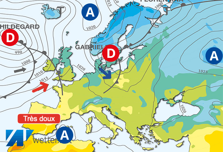 Carte de prévisions d'europe du Samedi 16 mars 2024