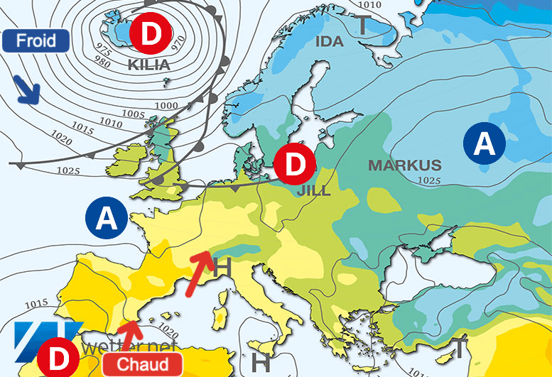 Carte de prévisions d'europe du Jeudi 21 mars 2024