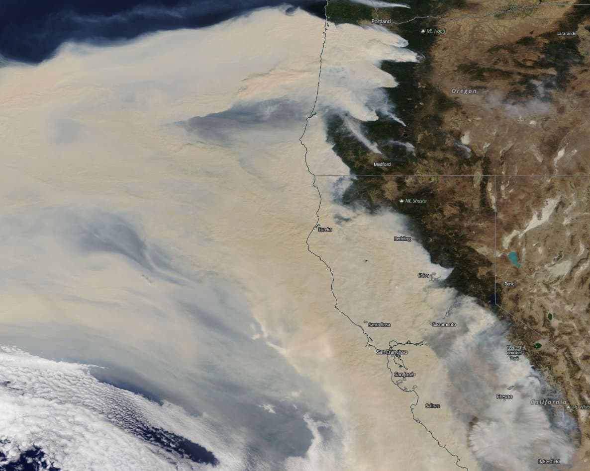 Image d'illustration pour Violents incendies en Californie - quelles conséquences pour le climat?